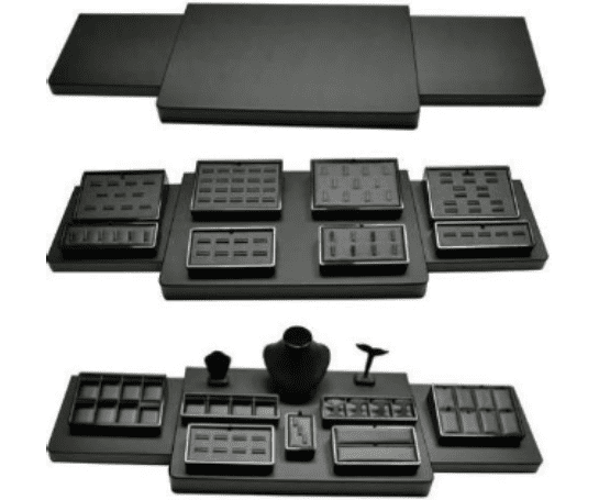 A black keyboard with many buttons and controls.