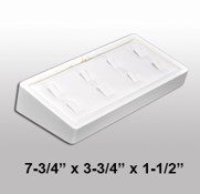 A white plastic box with the number 7-3 / 4 " x 3 "- 3 / 4 ", and the size of the box is 1